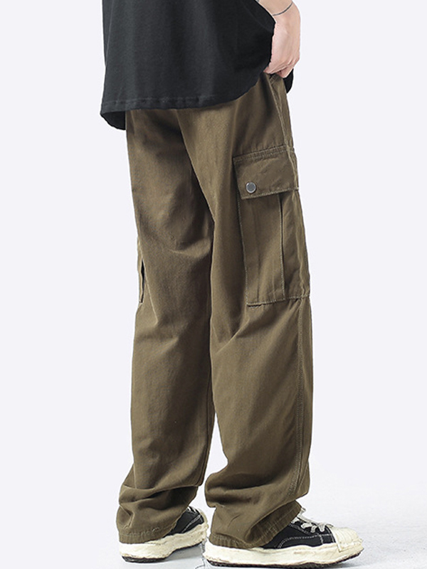 Pantalones cargo con bolsillos grandes para hombre-1