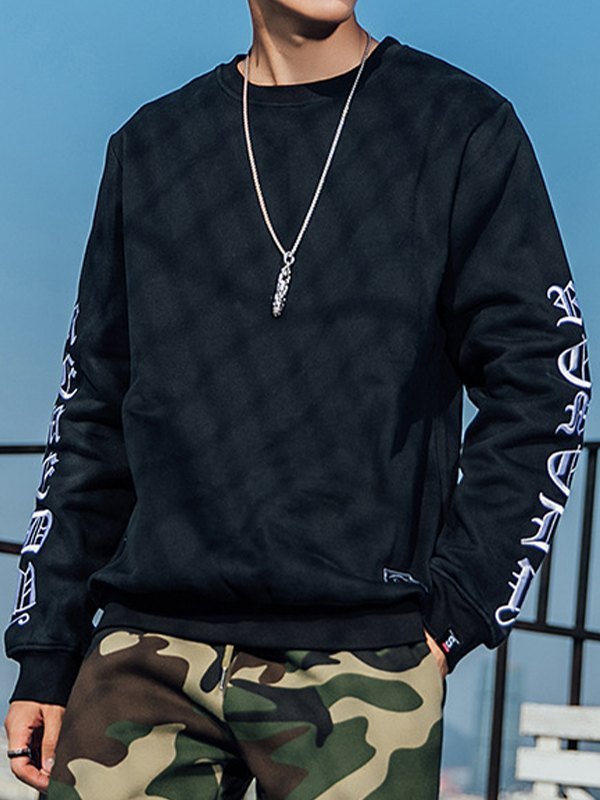 Sudadera de hombre con bordado de letras-1