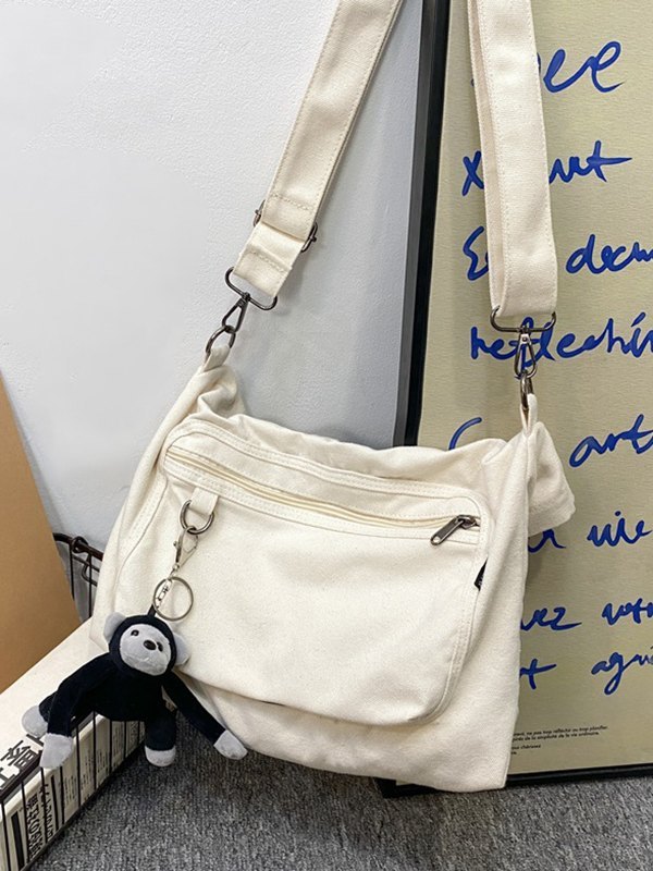 Bolso de hombro vintage con colgante de dibujos animados-2