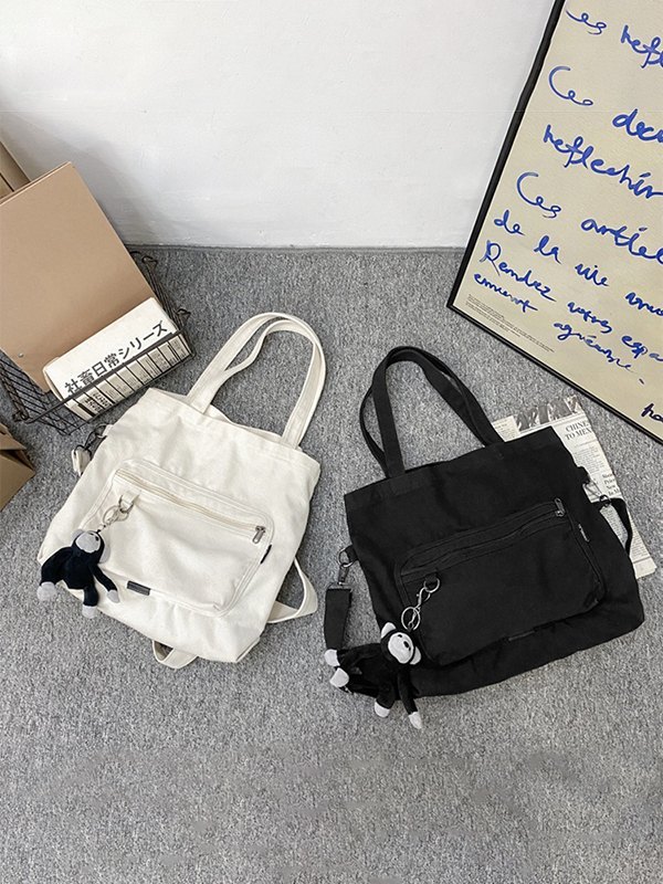 Bolso de hombro vintage con colgante de dibujos animados-4