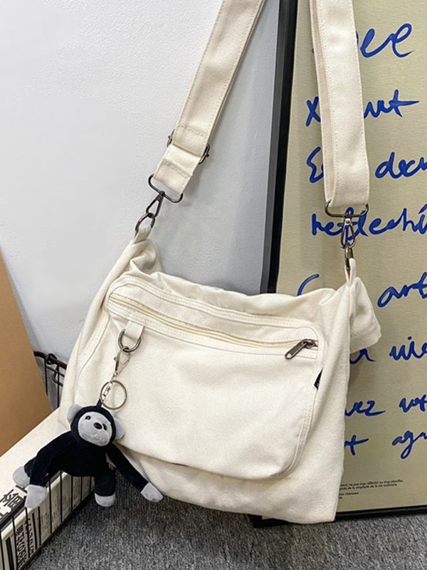 Bolso de hombro vintage con colgante de dibujos animados-3